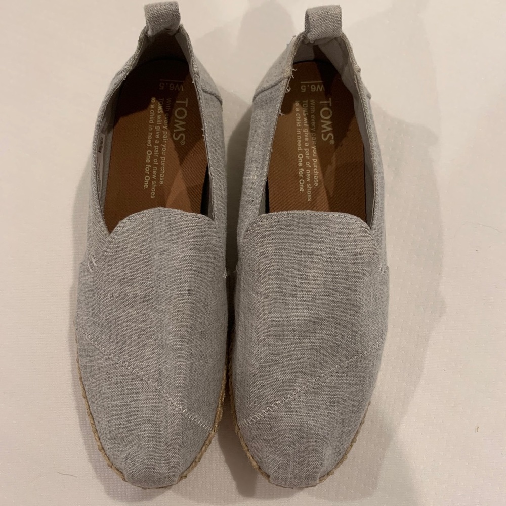 Grey espadrilles toms